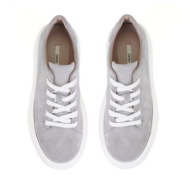  Kadın Gri Deri Günlük Ayakkabı