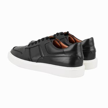  Roger Siyah Erkek Deri Günlük Ayakkabı