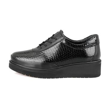  Kadın Siyah Deri DesaComfort Günlük Ayakkabı