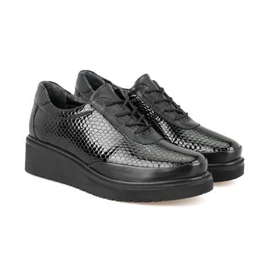  Kadın Siyah Deri DesaComfort Günlük Ayakkabı