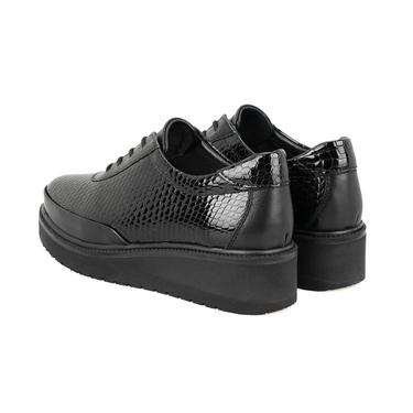  Kadın Siyah Deri DesaComfort Günlük Ayakkabı