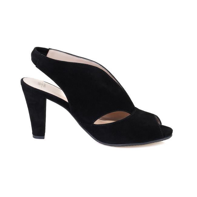  Ursula Siyah Kadın Topuklu DesaComfort Süet Sandalet