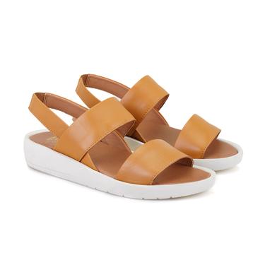  XXXNicole Sarı Kadın DesaComfort Deri Sandalet