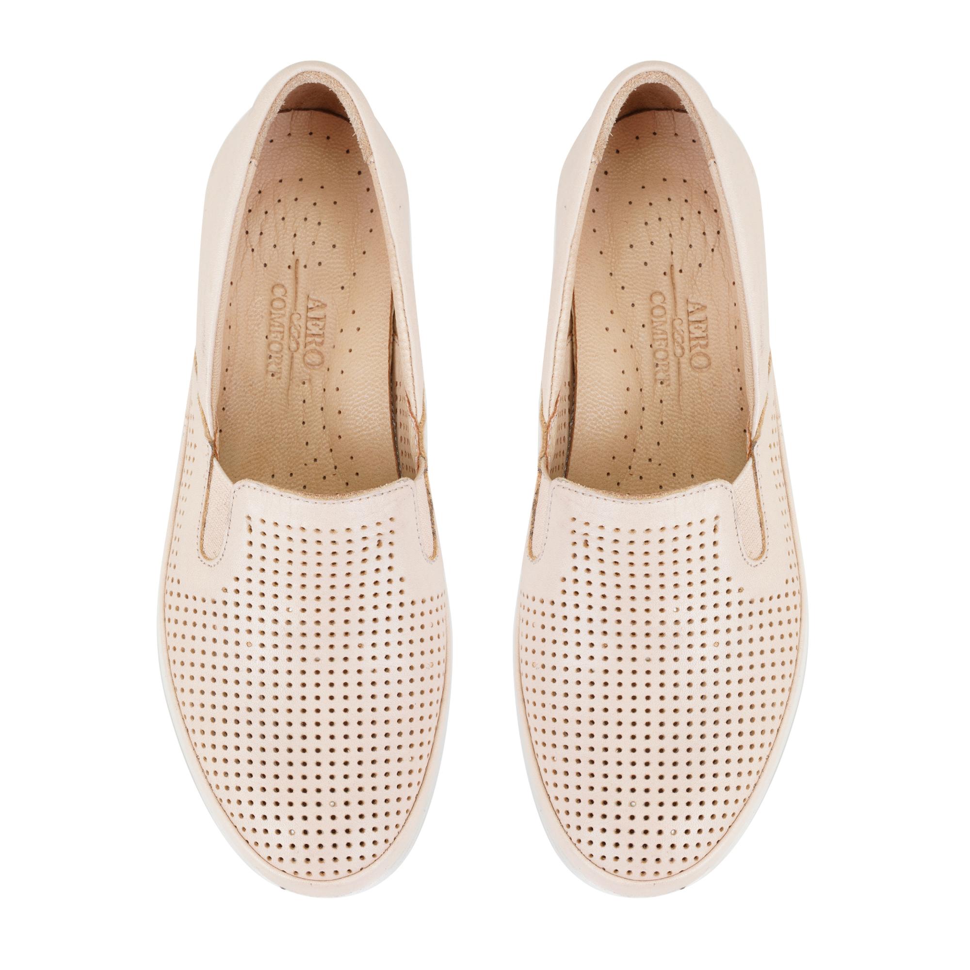 Kadın Bej Dolgu Topuklu Deri DesaComfort Günlük Ayakkabı