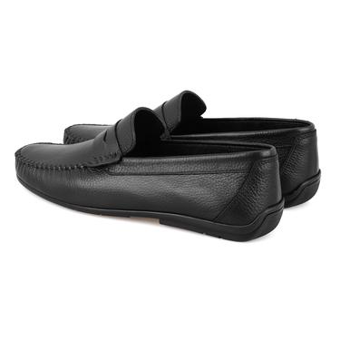  Kelvin Siyah Erkek Deri Loafer