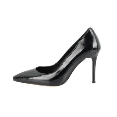  Kadın Siyah Rugan Deri Stiletto