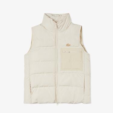  Kadın Dik Yaka Kapitone Bej Yelek