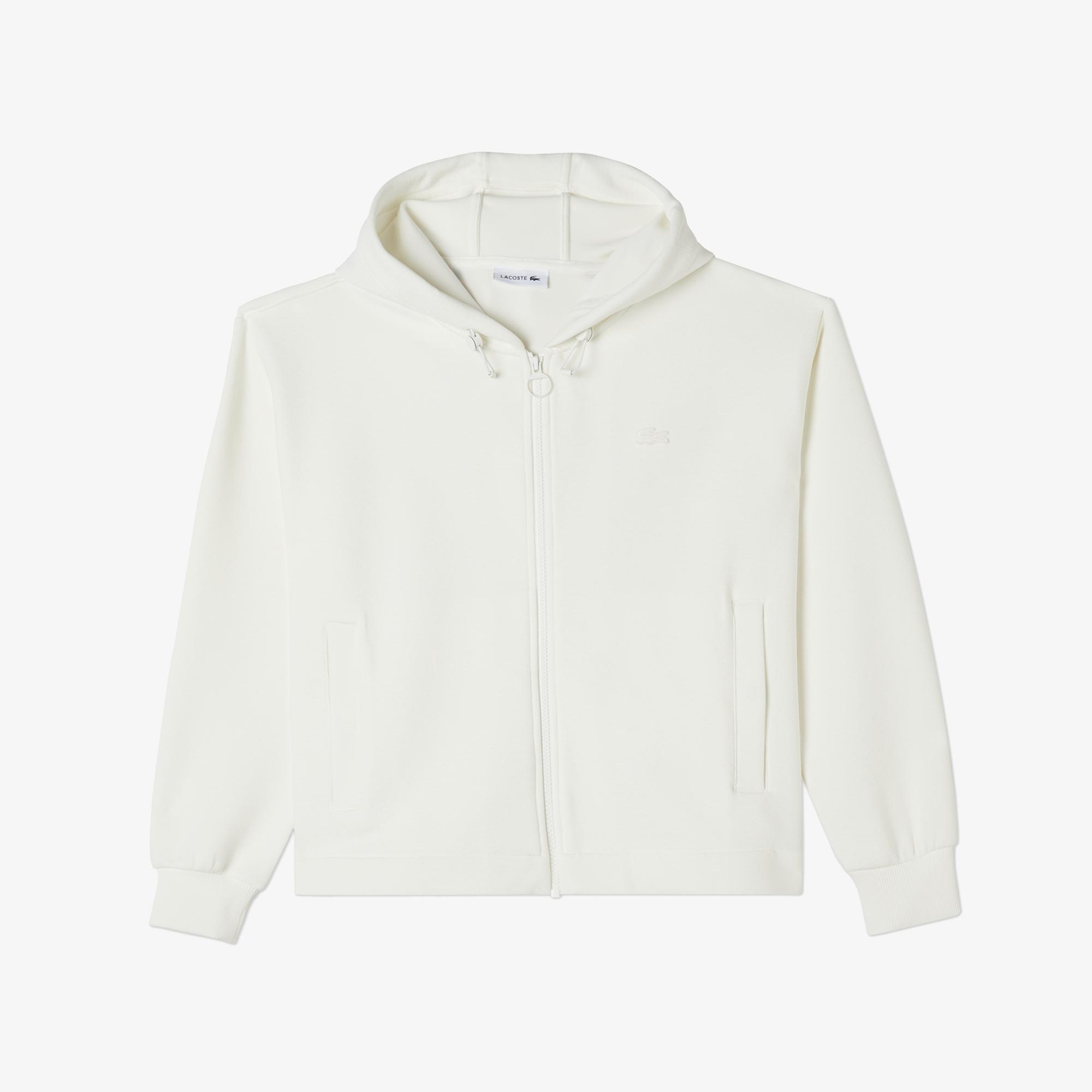 Kadın Relaxed Fit Kapüşonlu Beyaz Sweatshirt