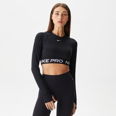  Nike Pro Dri-Fit 365 Kadın Siyah Crop T-Shirt