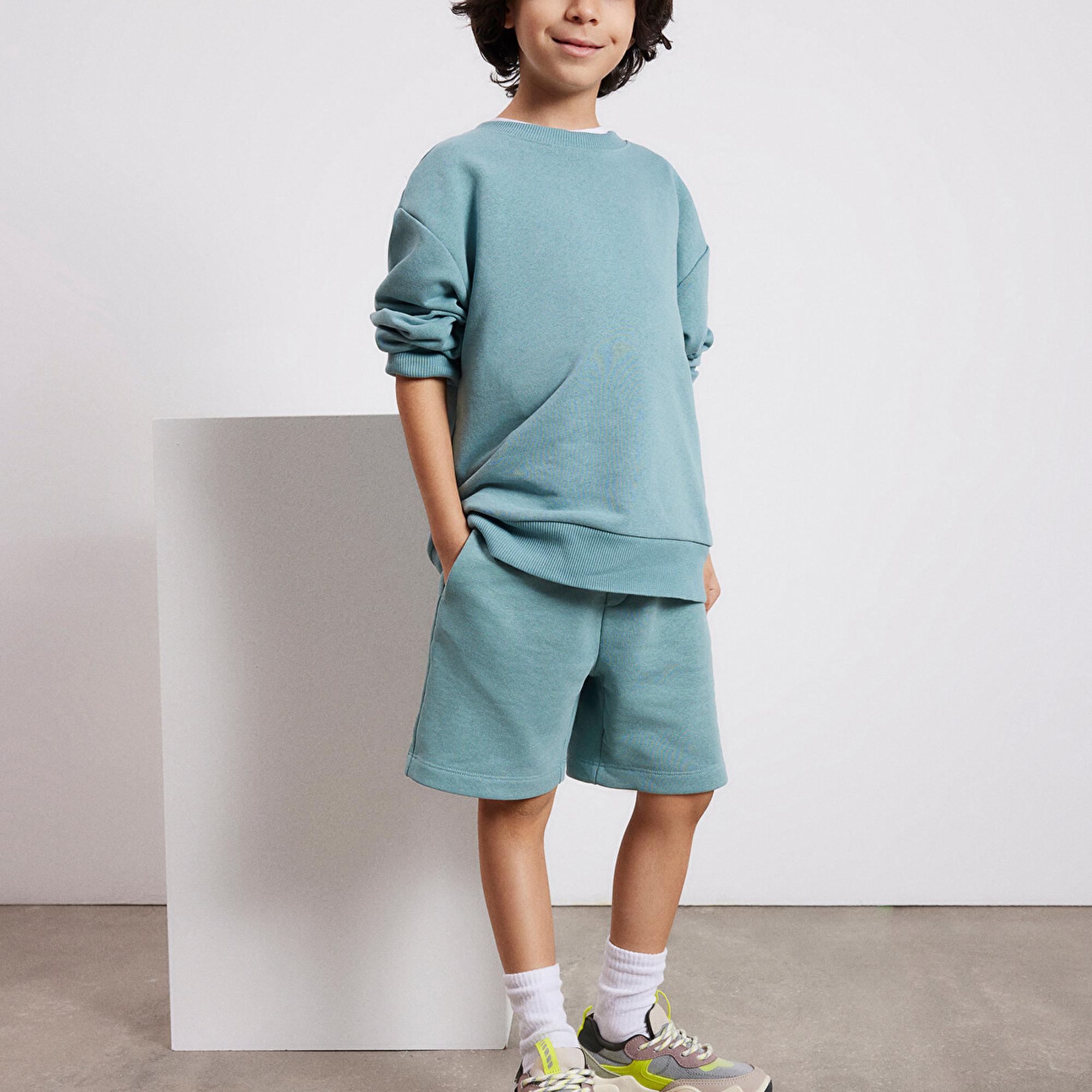 Mavi Yeşil Basic Şort 6410000-71827