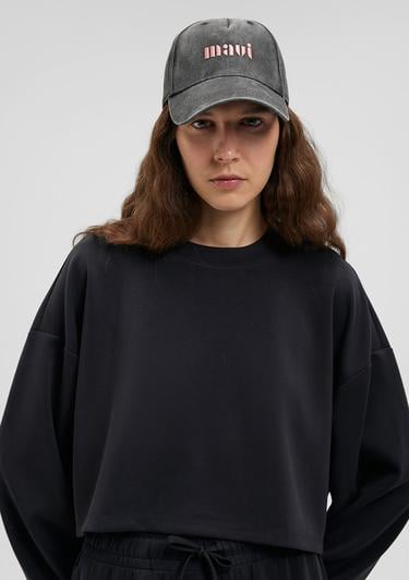  Mavi Mavi Logo Detaylı Antrasit Şapka 1912261-80777