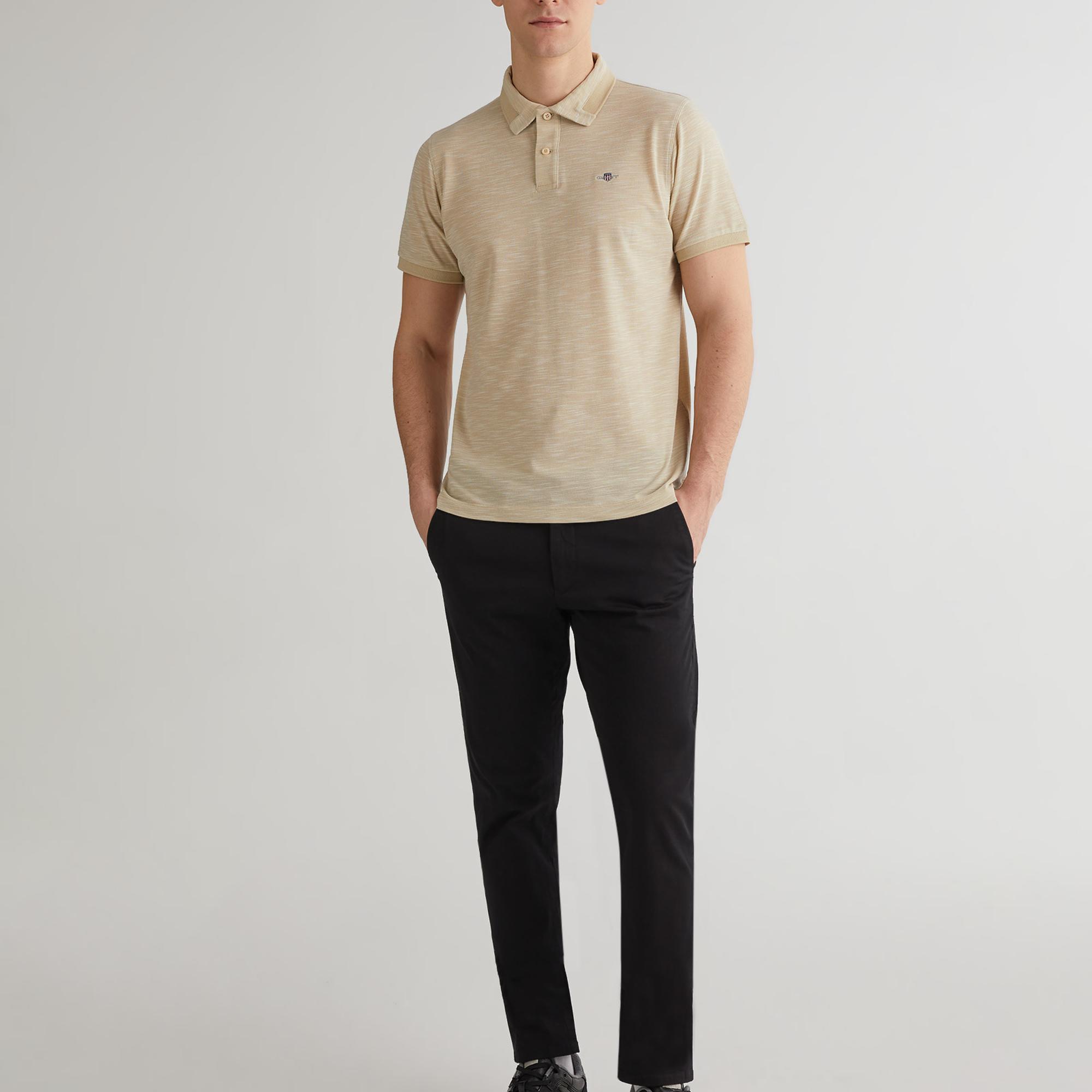 GANT Erkek Bej Regular Fit Polo