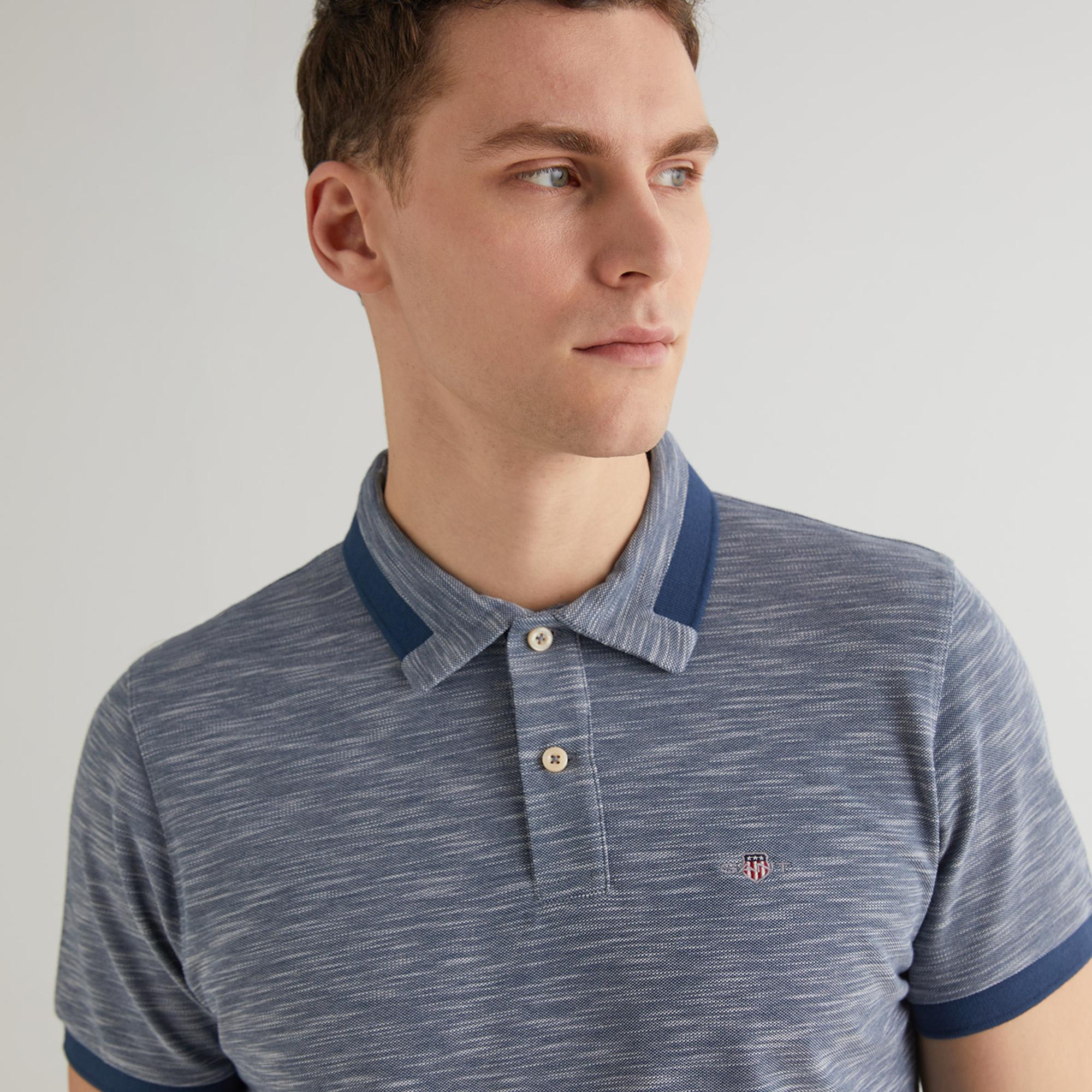 GANT Erkek Mavi Regular Fit Logolu Polo