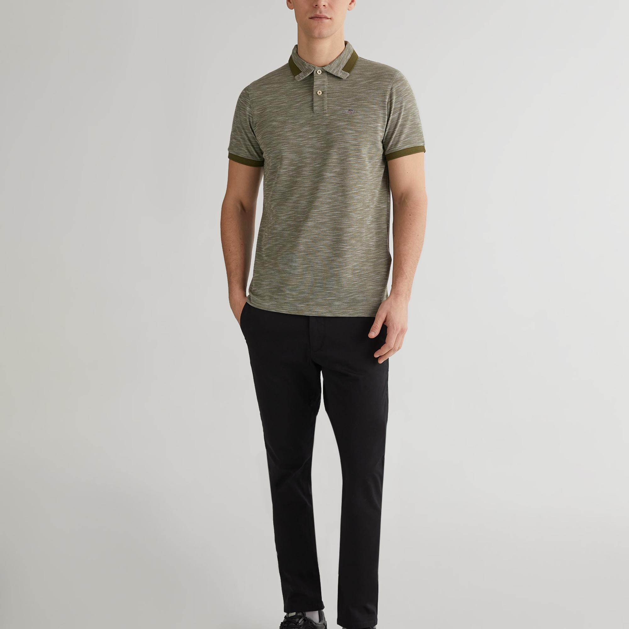 GANT Erkek Yeşil Regular Fit Polo