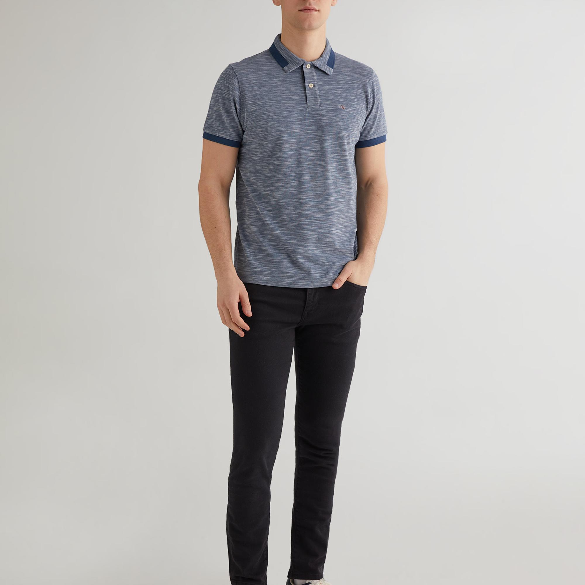 GANT Erkek Mavi Regular Fit Logolu Polo