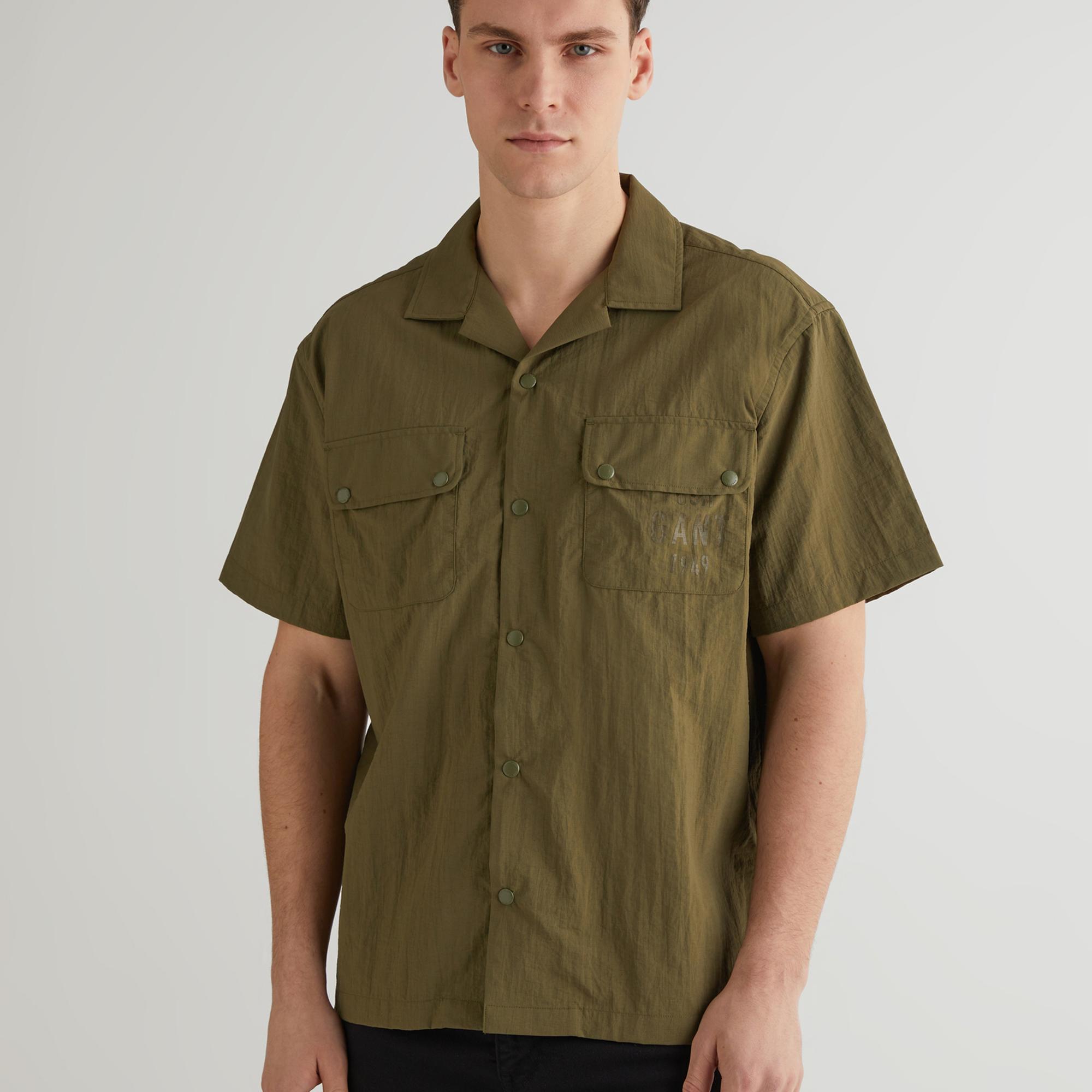 GANT Erkek Yeşil Regular Fit Klasik Yaka Gömlek