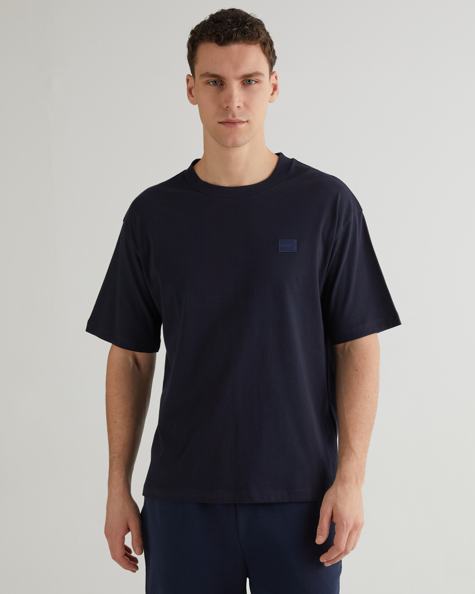  GANT Erkek Lacivert Relaxed Fit Bisiklet Yaka T-shirt