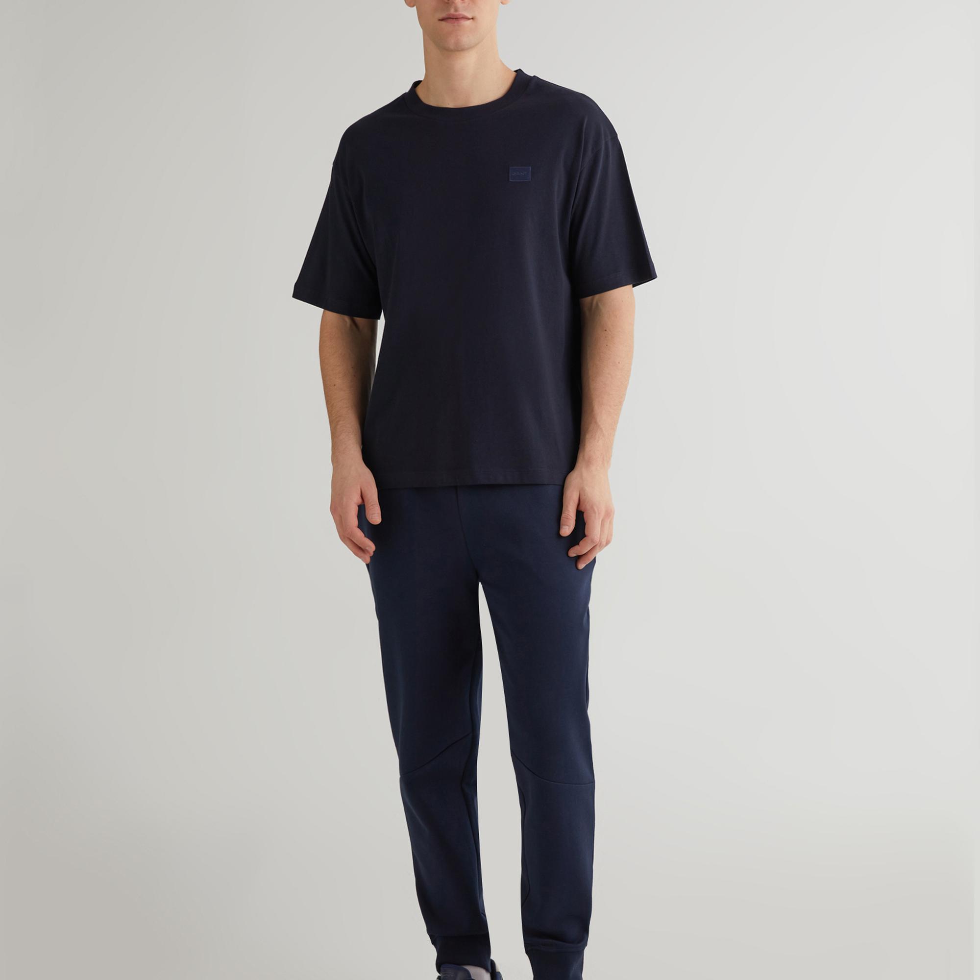 GANT Erkek Lacivert Relaxed Fit Bisiklet Yaka T-shirt