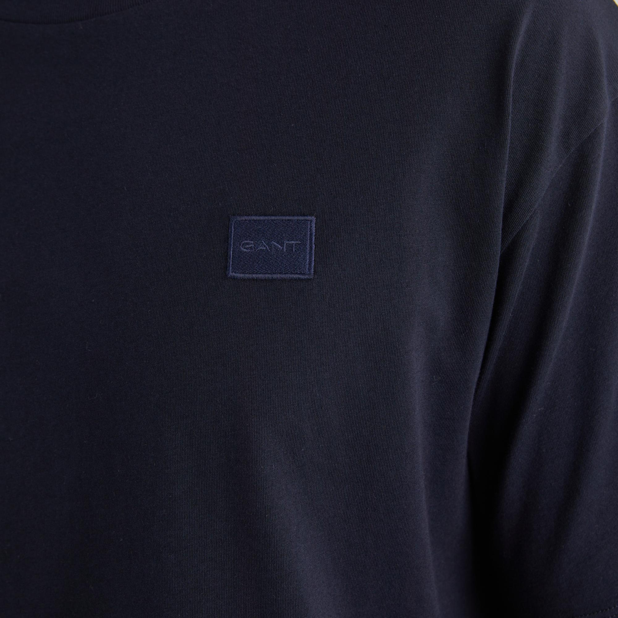 GANT Erkek Lacivert Relaxed Fit Bisiklet Yaka T-shirt