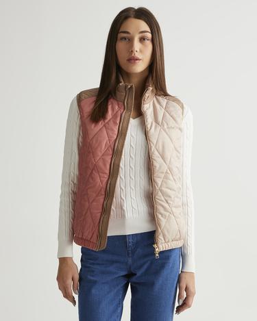  GANT Kadın Bej Dik Yaka Logolu Yelek