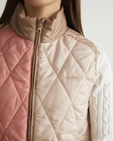  GANT Kadın Bej Dik Yaka Logolu Yelek