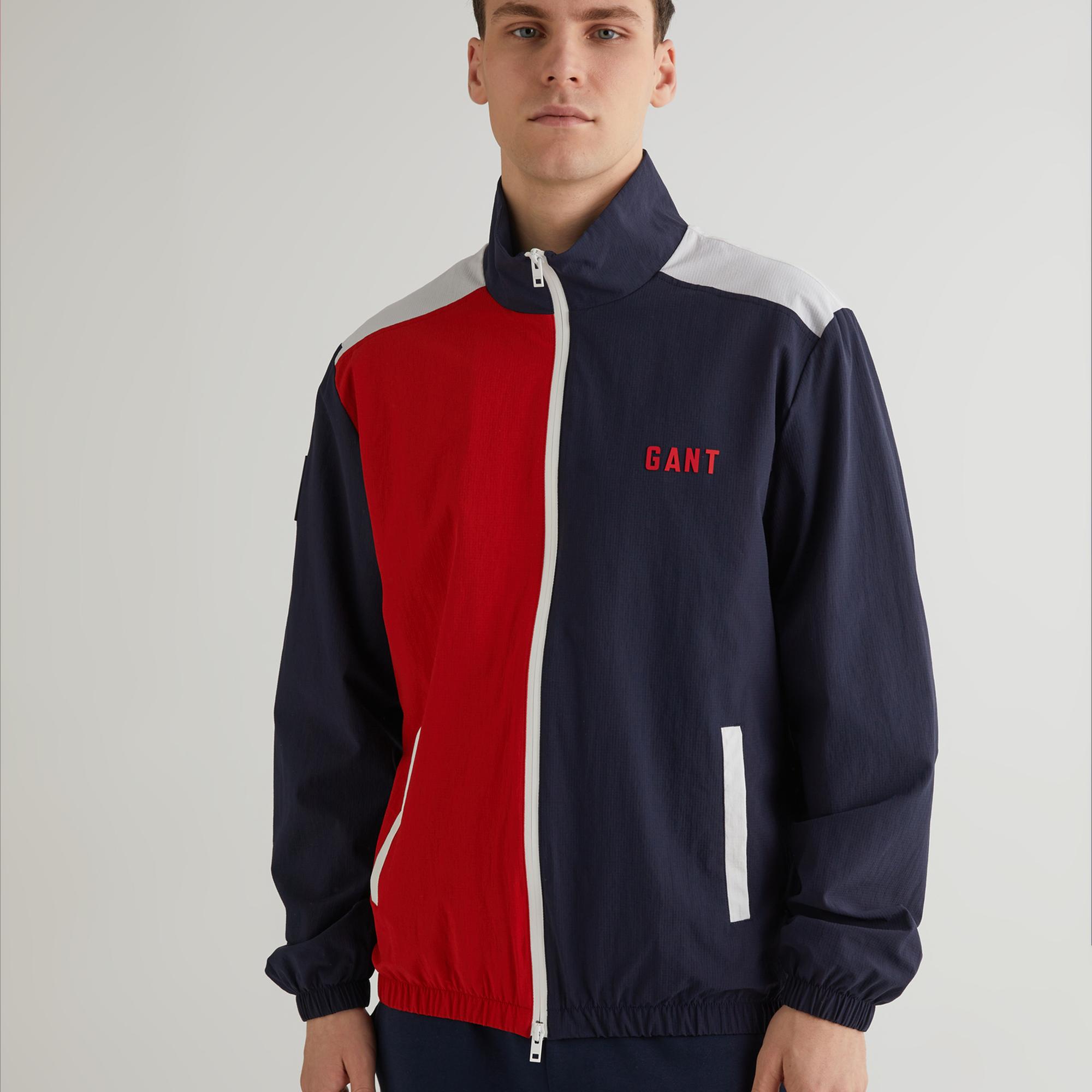 GANT Erkek Lacivert Dik Yaka Renk Bloklu Ceket