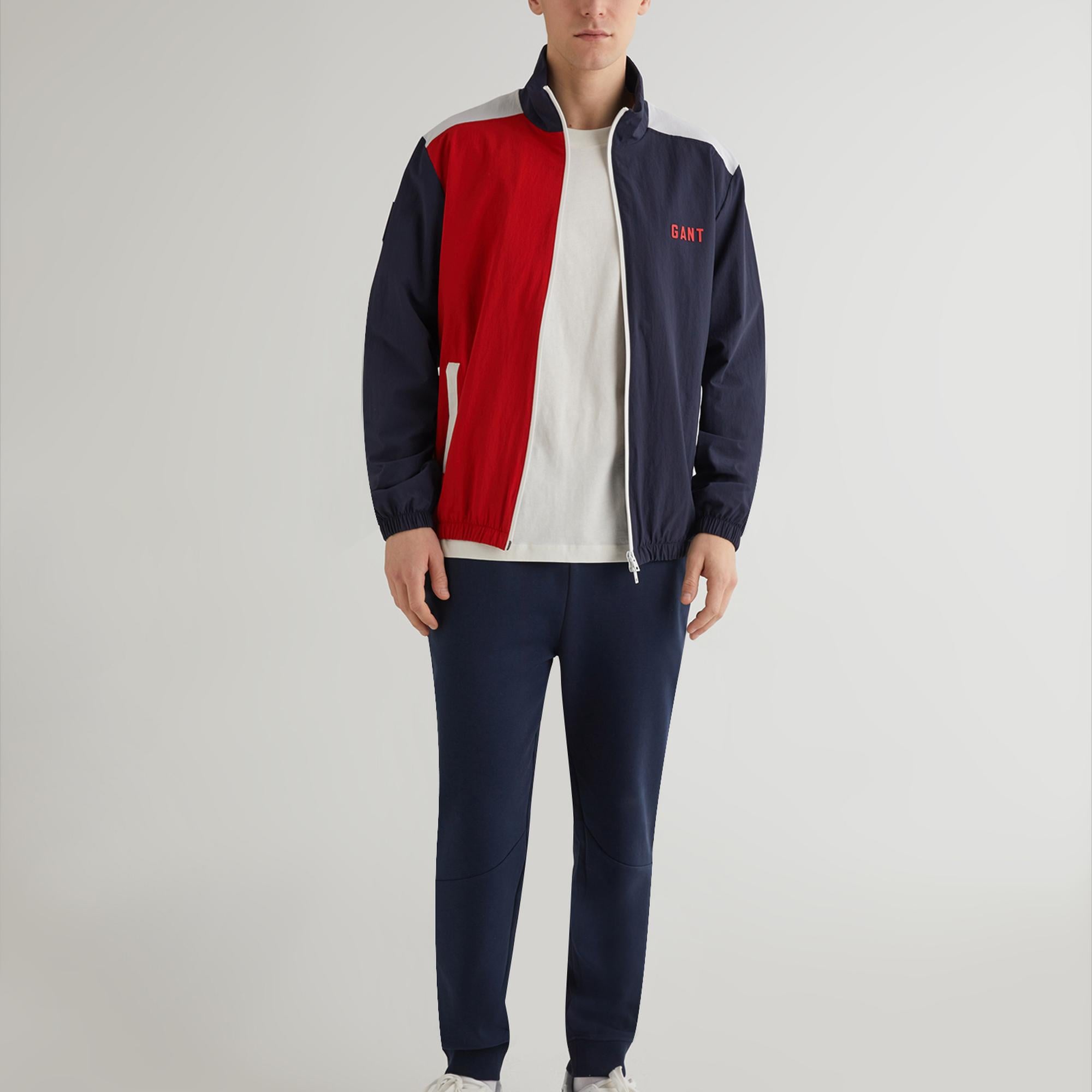 GANT Erkek Lacivert Dik Yaka Renk Bloklu Ceket
