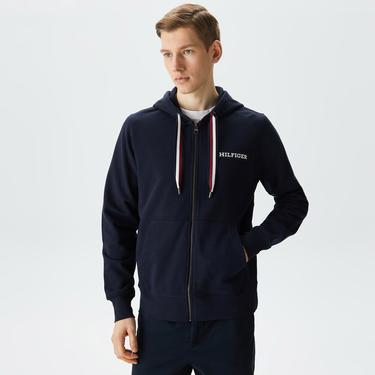  Tommy Hilfiger Globalipe Hoodie Zip Erkek Lacivert Sweatshirt