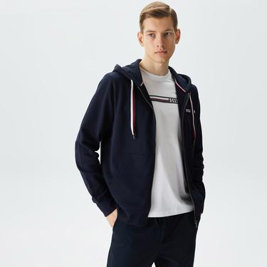  Tommy Hilfiger Globalipe Hoodie Zip Erkek Lacivert Sweatshirt