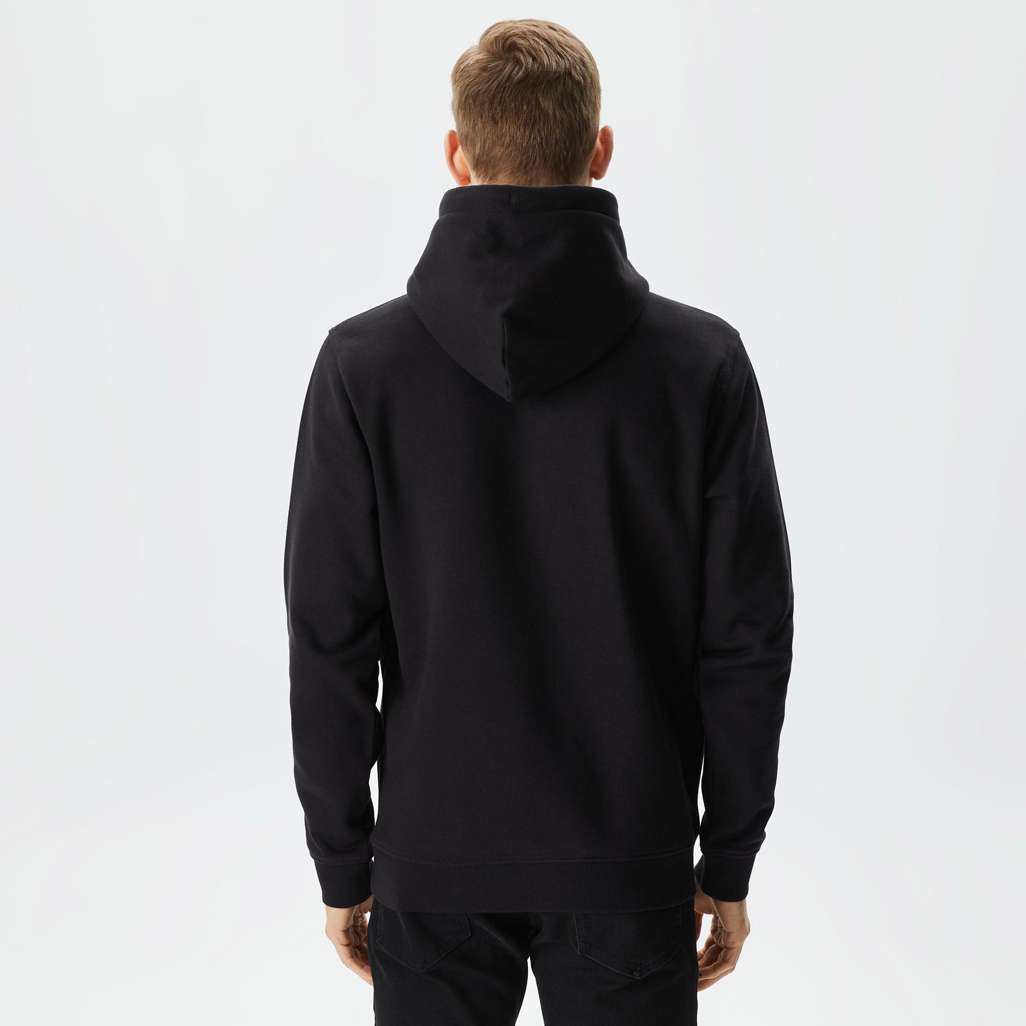 Tommy Jeans Reg Linear Logo Hoodie Erkek Siyah Sweatshirt