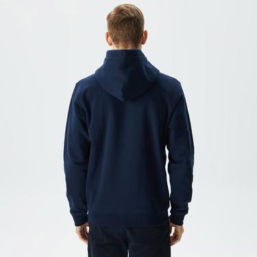  Tommy Jeans Reg Linear Logo Hoodie Erkek Lacivert Sweatshirt