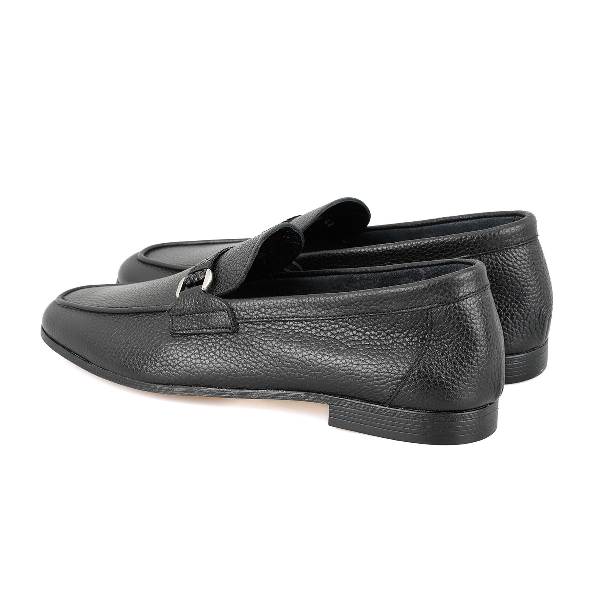 Drake Siyah Erkek Deri Loafer