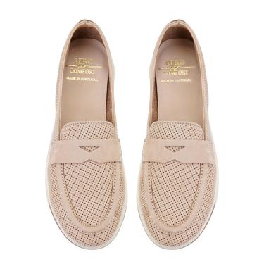  Kadın Bej DesaComfort Deri Loafer