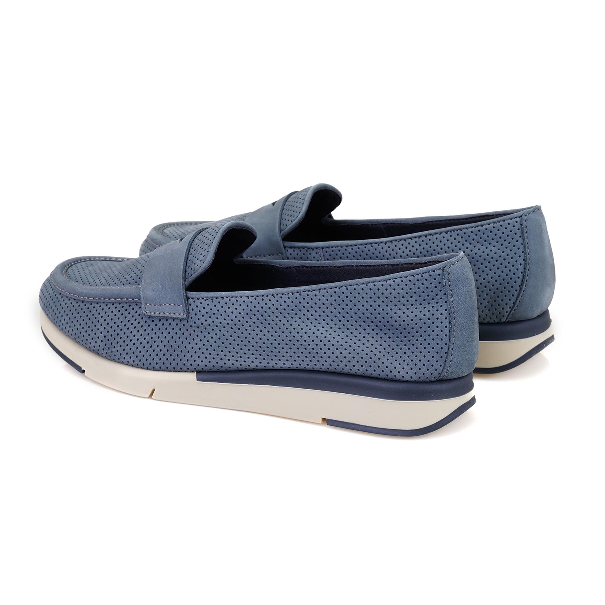 Kadın Mavi DesaComfort Deri Loafer