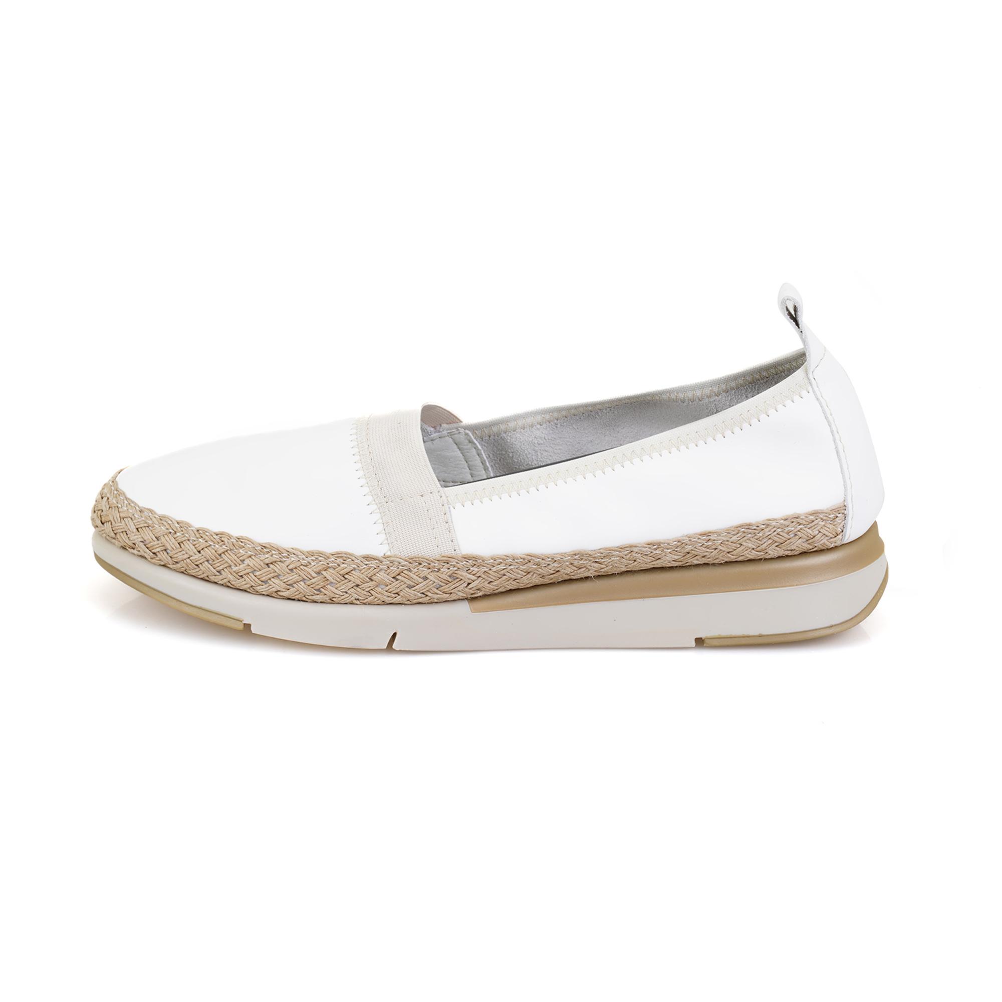 Kadın Beyaz DesaComfort Deri Günlük Ayakkabı