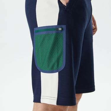  Erkek Relaxed Fit Renk Bloklu Lacivert Şort