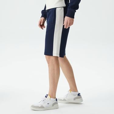  Erkek Relaxed Fit Renk Bloklu Lacivert Şort