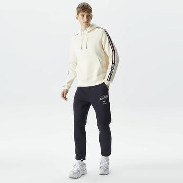  Tommy Hilfiger Globalipe Hoodie Erkek Bej Sweatshirt
