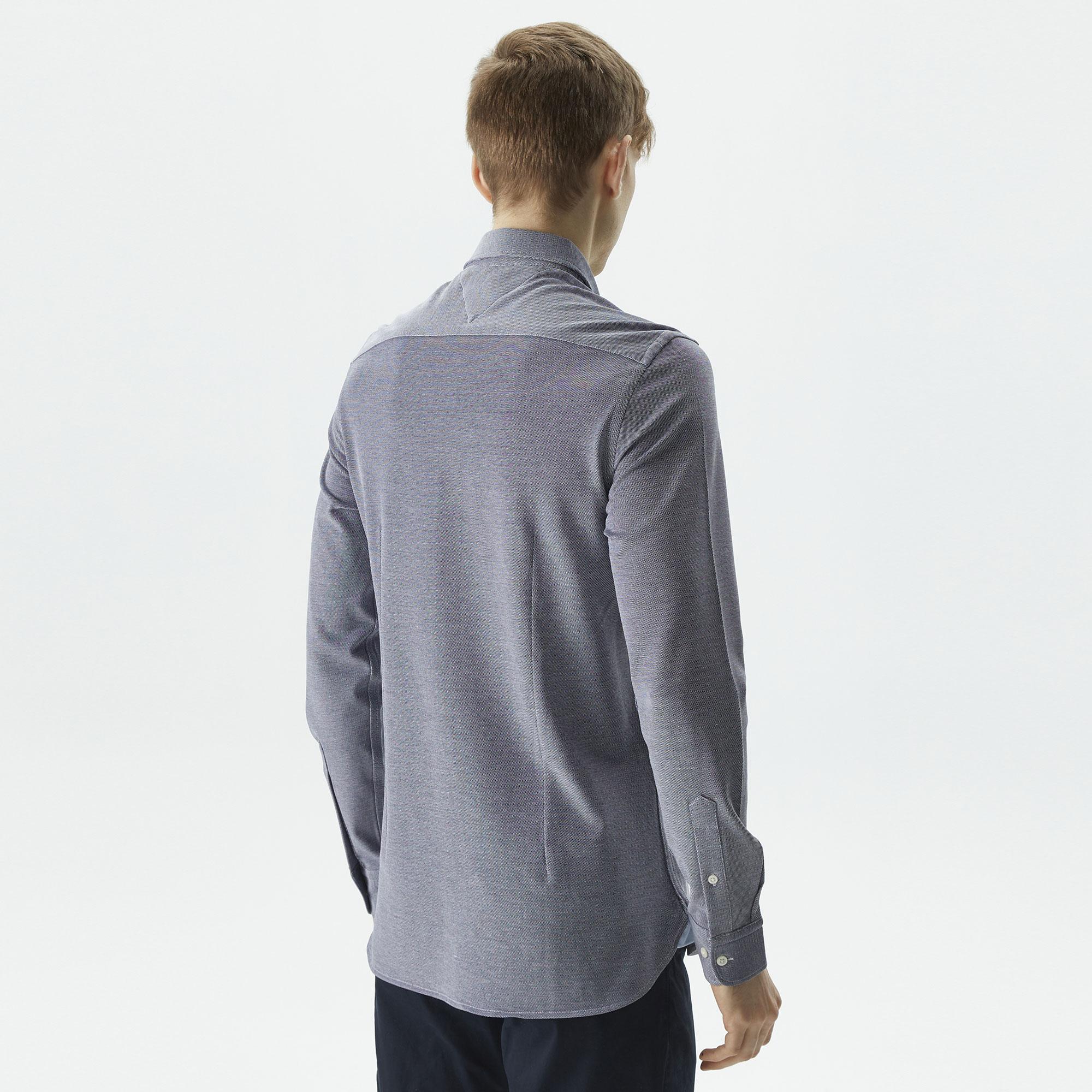 Tommy Hilfiger 1985 Knitted Erkek Gri Gömlek