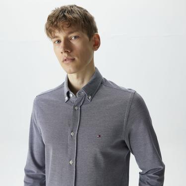  Tommy Hilfiger 1985 Knitted Erkek Gri Gömlek