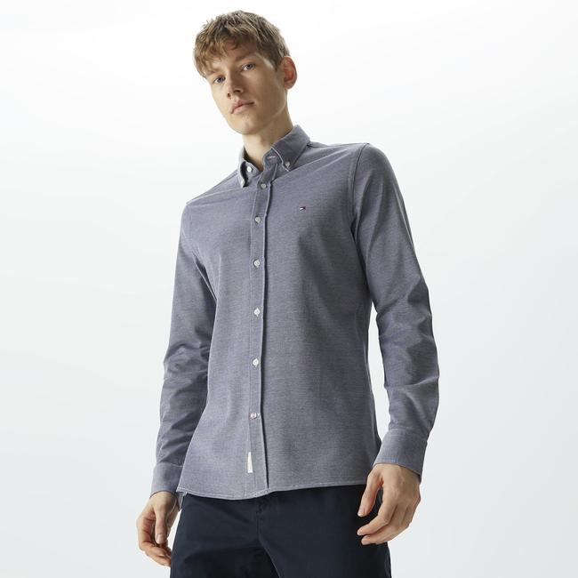 Tommy Hilfiger 1985 Knitted Erkek Gri Gömlek