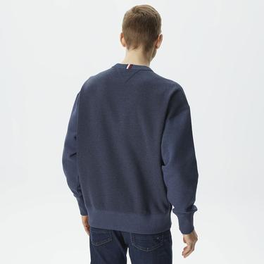  Tommy Hilfiger Small Crest Crewneck Erkek Mavi Sweatshirt
