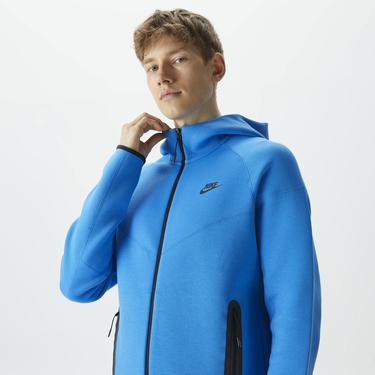 Nike Tech Fleece Erkek Mavi Sweatshirt
