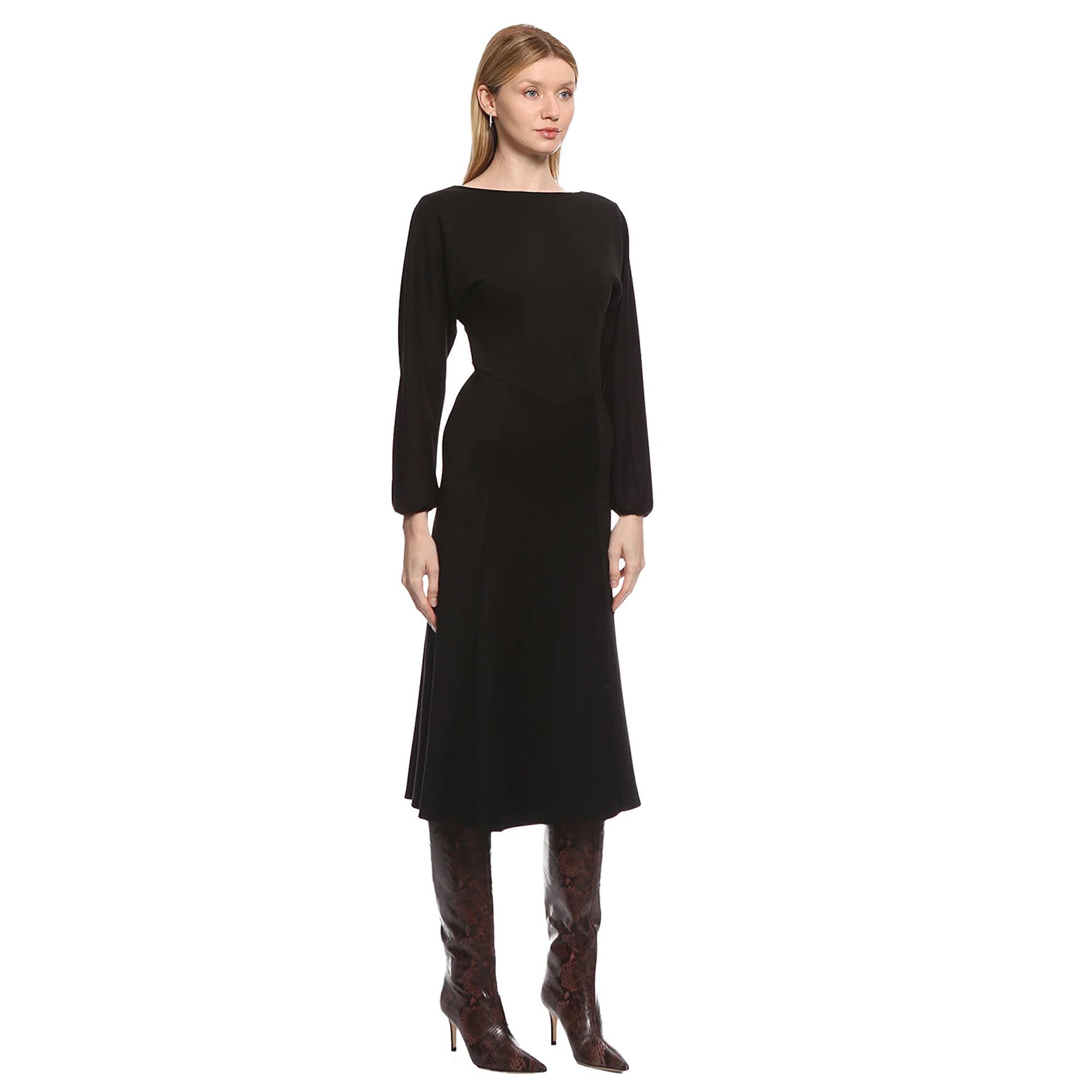 Marais Studio Kadın Sirana Siyah Jersey Elbise Siyah