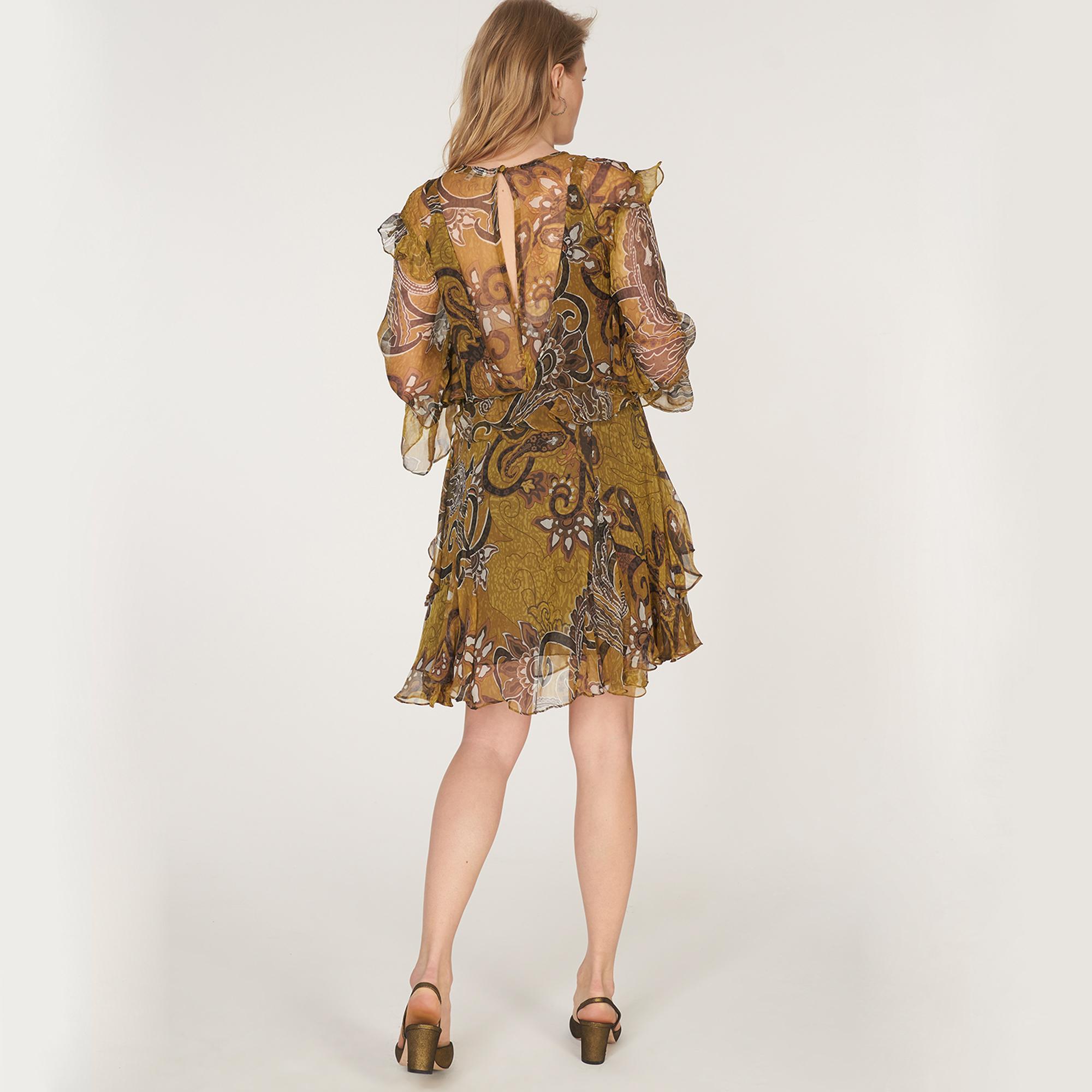 Marais Studio Kaia Yeşil Mini İpek Elbise