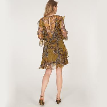  Marais Studio Kaia Yeşil Mini İpek Elbise