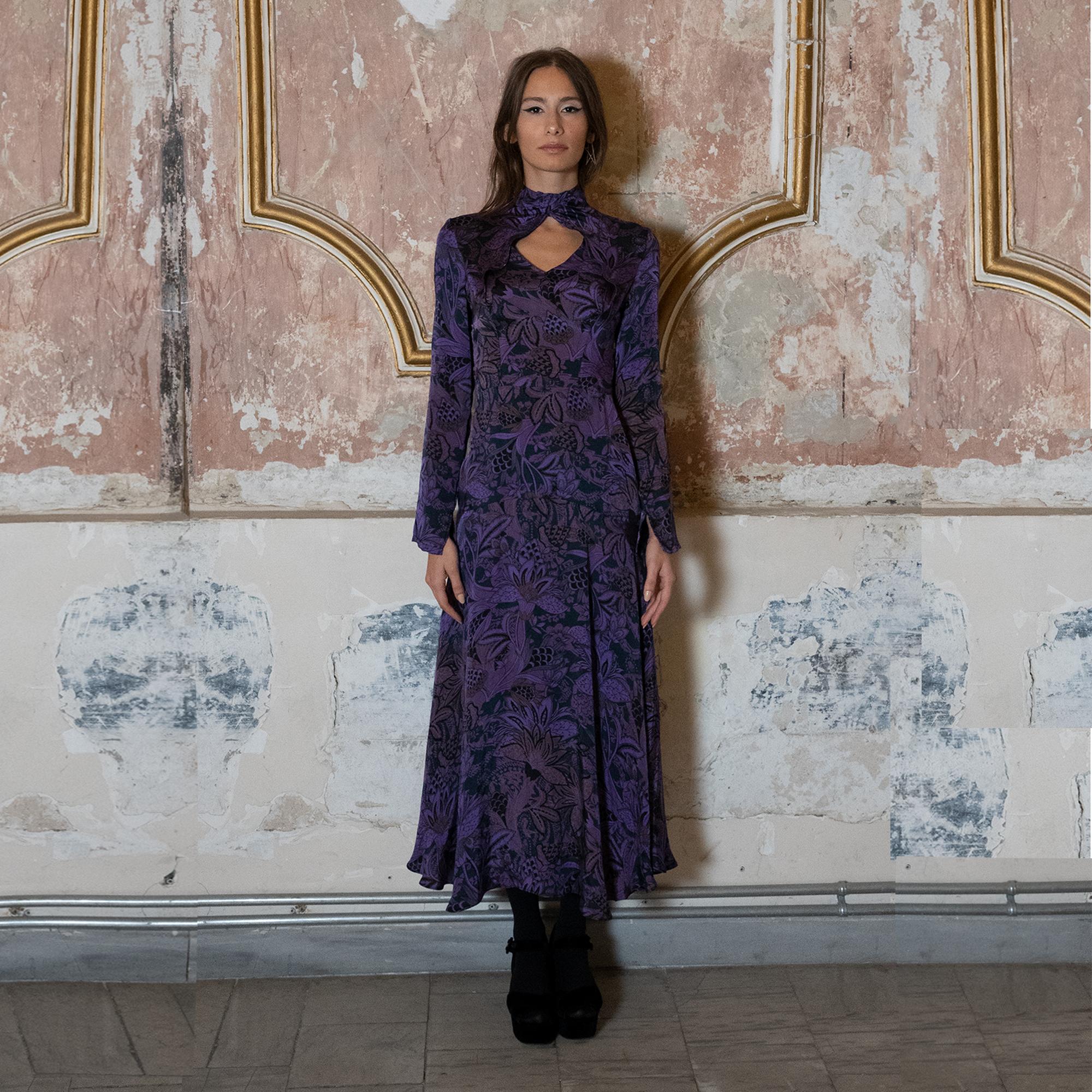 Marais Studio Sansa Mor Vegan Kupra Elbise