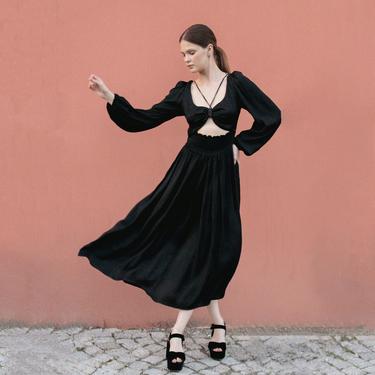  Marais Studio Kadın Nebula Siyah Viskon Cutoutlu Elbise