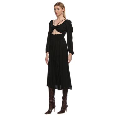  Marais Studio Kadın Nebula Siyah Viskon Cutoutlu Elbise