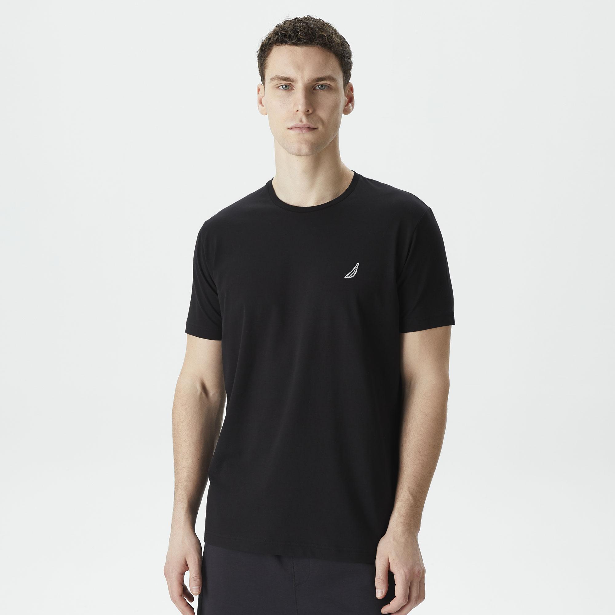 Nautica Erkek Siyah Standart Fit T-Shirt